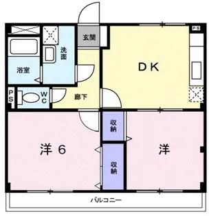 レジダンス・アンソレイエ【3階】の間取り