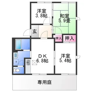 フレグランス船所Ⅱ【1階】の間取り