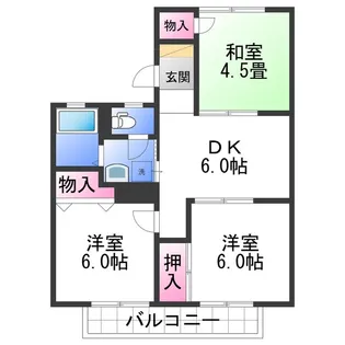 和歌川弐番館【2階】の間取り
