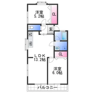 レジデンスFUTABA【2階】の間取り