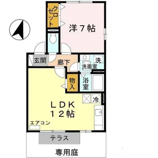 リプルス浜の宮ⅡB棟【103号室】の間取り