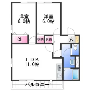 コーラル・ヒル【1階】の間取り