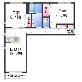 ガーデンハイツⅡ【1階】の間取り