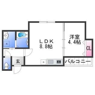 フジパレス中之島【2階】の間取り