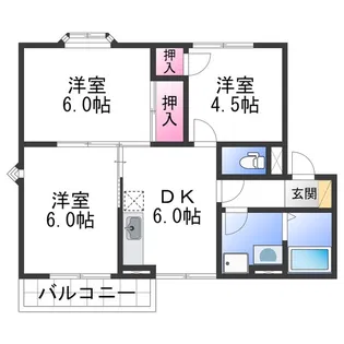 プラドール布施屋Ⅲ【2階】の間取り