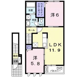フォルトゥーナⅤ【203号室】の間取り