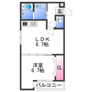AXIS 壱番館【3階】の間取り