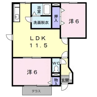 アヴェニールメゾン【1階】の間取り