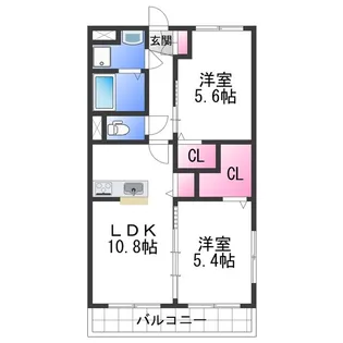 ハピネス祥【101号室】の間取り