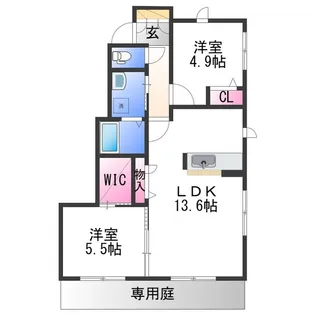 和歌浦ガーデンテラス【1階】の間取り