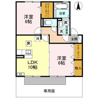 コートダジュール嶋【1階】の間取り