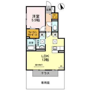 グランシャリオ加納【105号室】の間取り