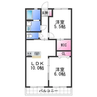 ローパスⅠ【2階】の間取り