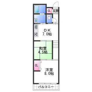 ヤマイチPLAZA吉田Ⅱ【4階】の間取り