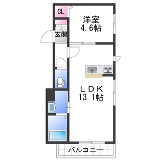 ベレオ茶屋ノ丁【2階】の間取り