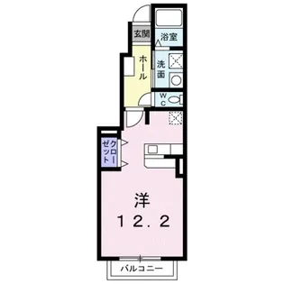 パストラルコート岩出Ⅲ【102号室】の間取り