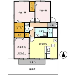 コンフォート中之島【1階】の間取り