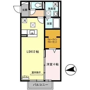 パール リーフ高松【1階】の間取り
