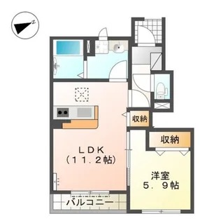 ルミナス・ハイム【1階】の間取り