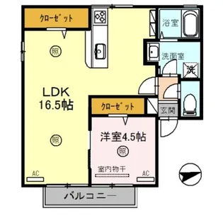 ハイツウィンディ【2階】の間取り