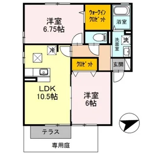 ラ・フェール砂山【2階】の間取り