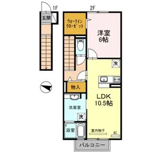 アネックス日前【2階】の間取り