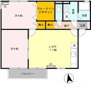 Cozy Court B棟【2階】の間取り