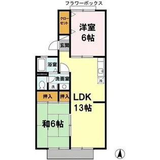 ヴィラビューパレー【1階】の間取り