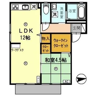 ディアス八重 B棟【105号室】の間取り