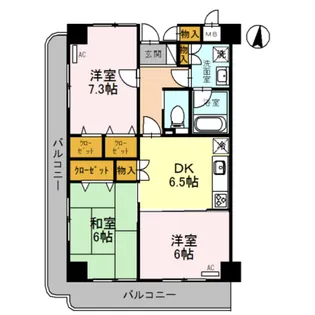 EAST VILLAGE 2001【1階】の間取り