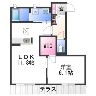 シャーメゾンふじいⅠ【1階】の間取り