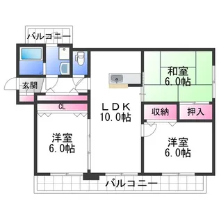 メゾンクロダ壱番館【3階】の間取り