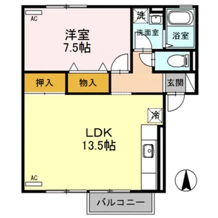 ラ・ヴィラ・シック A棟【2階】の間取り
