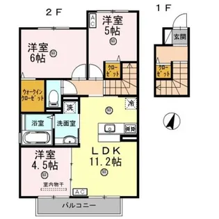 プラージュ【2階】の間取り