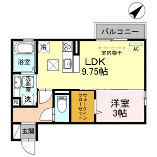 1LDKの間取り画像