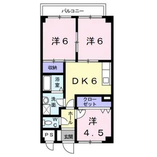 ハーベスト壱番館【3階】の間取り
