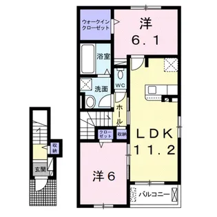 コーネリア西浜Ⅰ【2階】の間取り