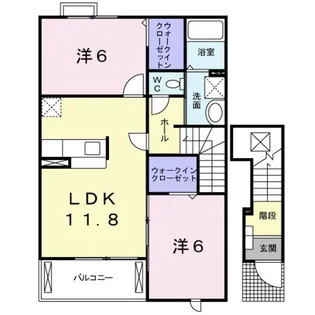 プロムナード和【2階】の間取り