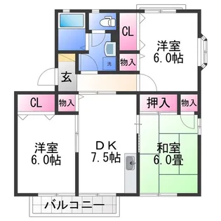 ヤマイチPLAZA セジュール弐番館【2階】の間取り
