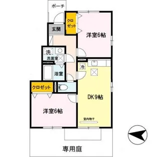 ルリール学園南館C【1階】の間取り