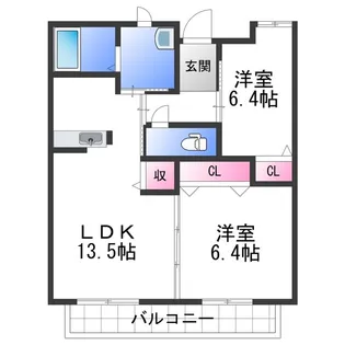 和歌浦ガーデンテラス【2階】の間取り