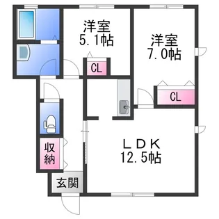フォーナス【1階】の間取り
