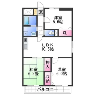 アヴァンセ21【1階】の間取り