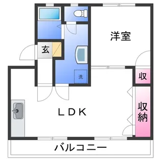 アベニュー楠見【1階】の間取り
