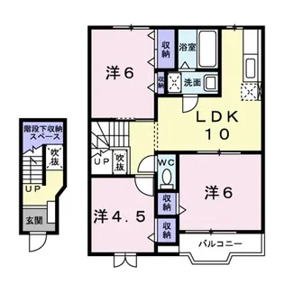 ラベニュー西中Ⅱ【2階】の間取り
