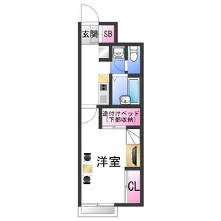 レオパレスファミール 翠峰【1階】の間取り