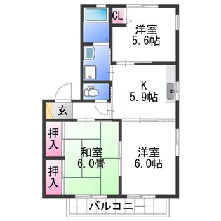 クインテットB【1階】の間取り