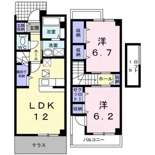 ソル・レヴェンテ【1階】の間取り