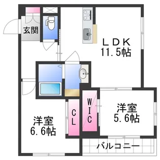 ベレオけやき【302号室】の間取り