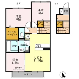 BIG JOY YAMATO【2階】の間取り